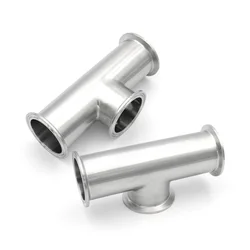 Tri Clamp Reducing Low Neck Tee Short Outlet 1.5 2Inch 304 316L Sanitary Stainless Steel Homebrew Beer Pipe Fittings