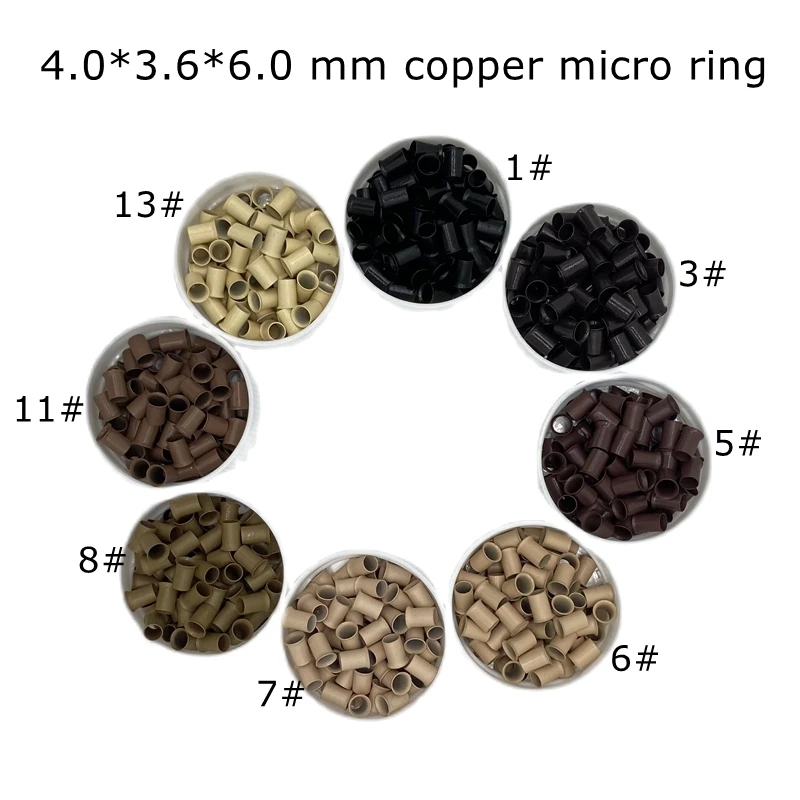 2000 pcs Quality Copper ring 4.0*3.6*6.0 Micro Rings Hair Extension Beads hair accessories