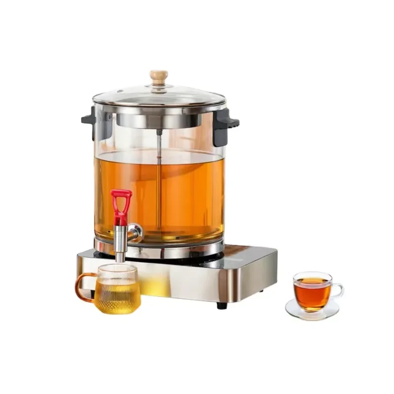 15L Automatic Tea Brewing Machine Commercial Borosilicate Glass Boiler for Catering Coffee Shop Restaurant Equipment Large