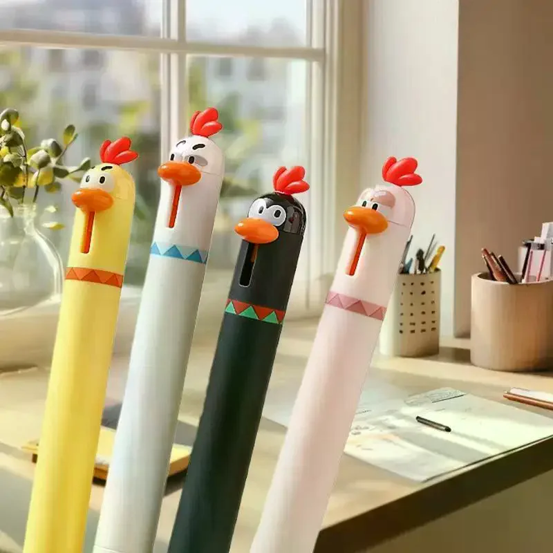 لطيف الحيوانات الأليفة الفرخ الإبداعية مضحك الإجهاد الإغاثة الصحافة قلم محايد INS عالية الجمال طالب القلم الأسود #5