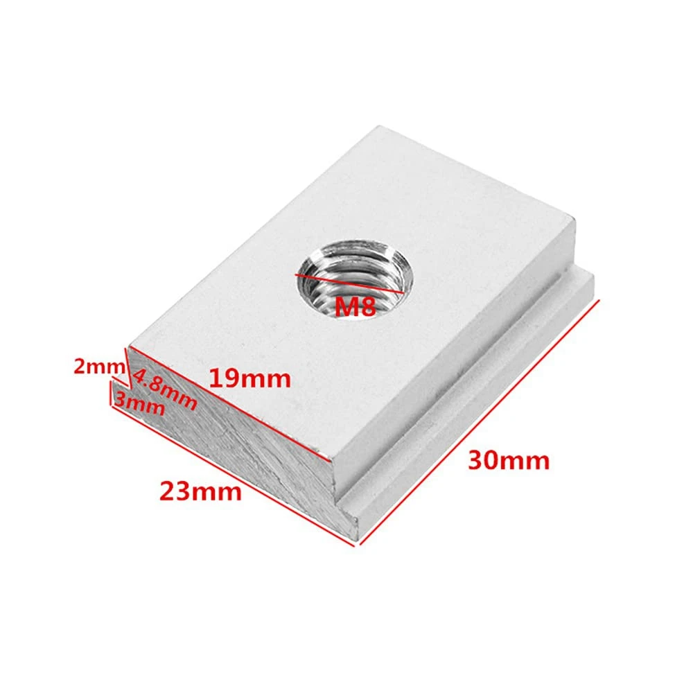 6 Pcs T-Slot Nuts, M8 T-Rail Sliding Nuts, Aluminum Slot Nuts, Track Sliding Nuts,Furniture Slot Nuts for Slot Fastening