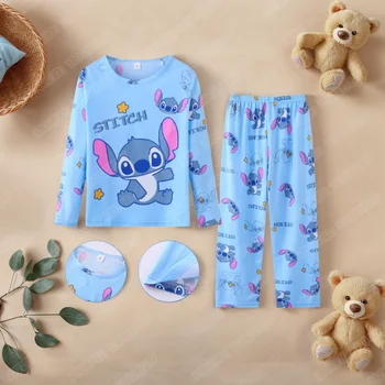 Pigiama per bambini Anime Stitch 2 pezzi set per ragazzi rag...