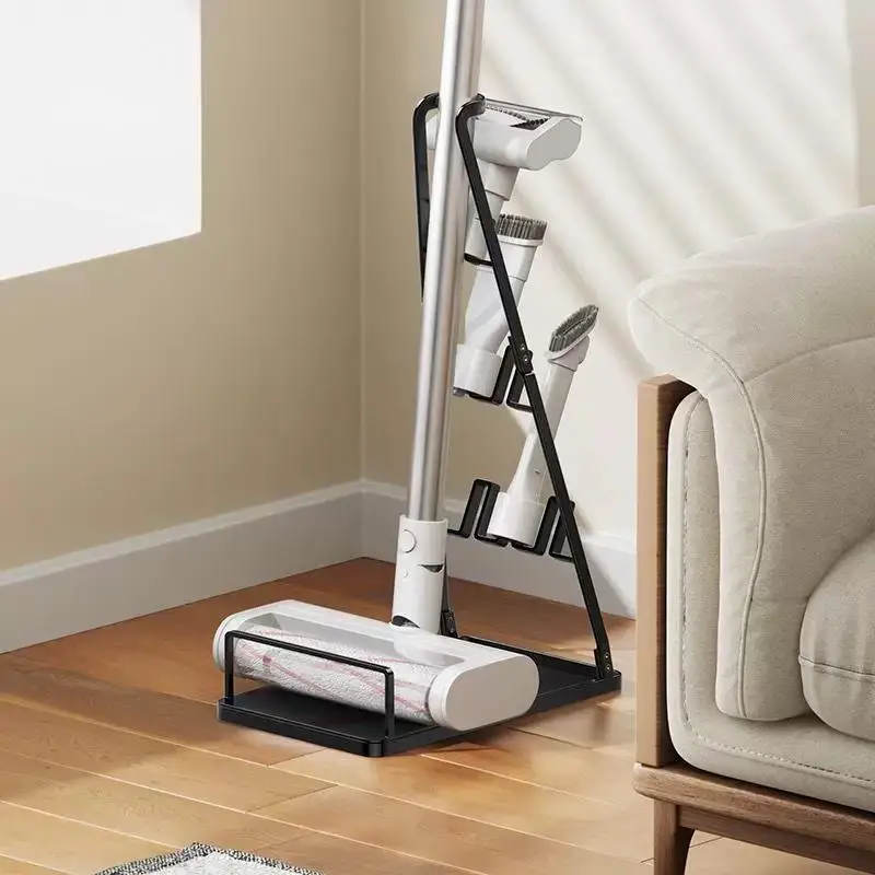 Universal Vacuum Cleaner Rack Dust Collector Metal Storage Shelf Simple Style Vertical Holder For Household