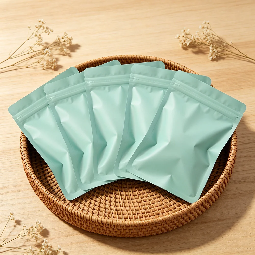 100Pcs Double-Sided Blue Colored Bags, Double-Sided Aluminum Foil Light-Blocking Bags, Thickened Aluminum-Coated Flat-Bottom Self-Sealing Bags, Aluminum Foil Light-Proof Sealing Bags, Small Sample Packaging Bags, Card and Document Packaging Bags, Hairpin and Hairband Small Gift Storage Bags, Anti-Oxidation Sealed Bags for Earrings, Ear Studs, Necklaces, Small Accessories, Clothing and Socks Packaging Bags, Phone Case and Earphone Bags view 3