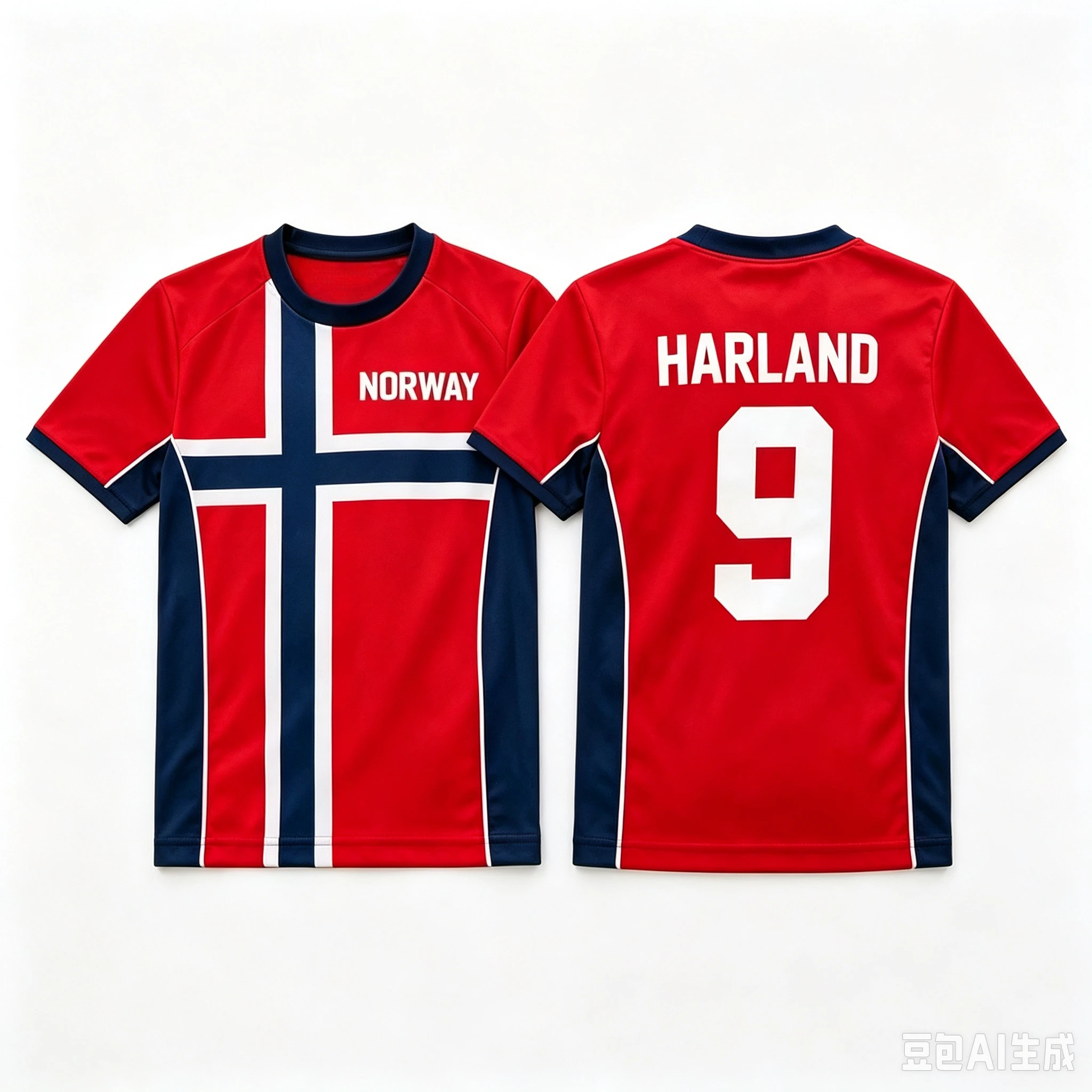 2026 Jungen HAALAND Nr. 9 Fußballtrikot T-Shirt Shorts Set Damen Herren Norwegen Fußball-Fanshirt Shorts Set Kinder Trainingsanzug 2-teiliges Set – Detail 8