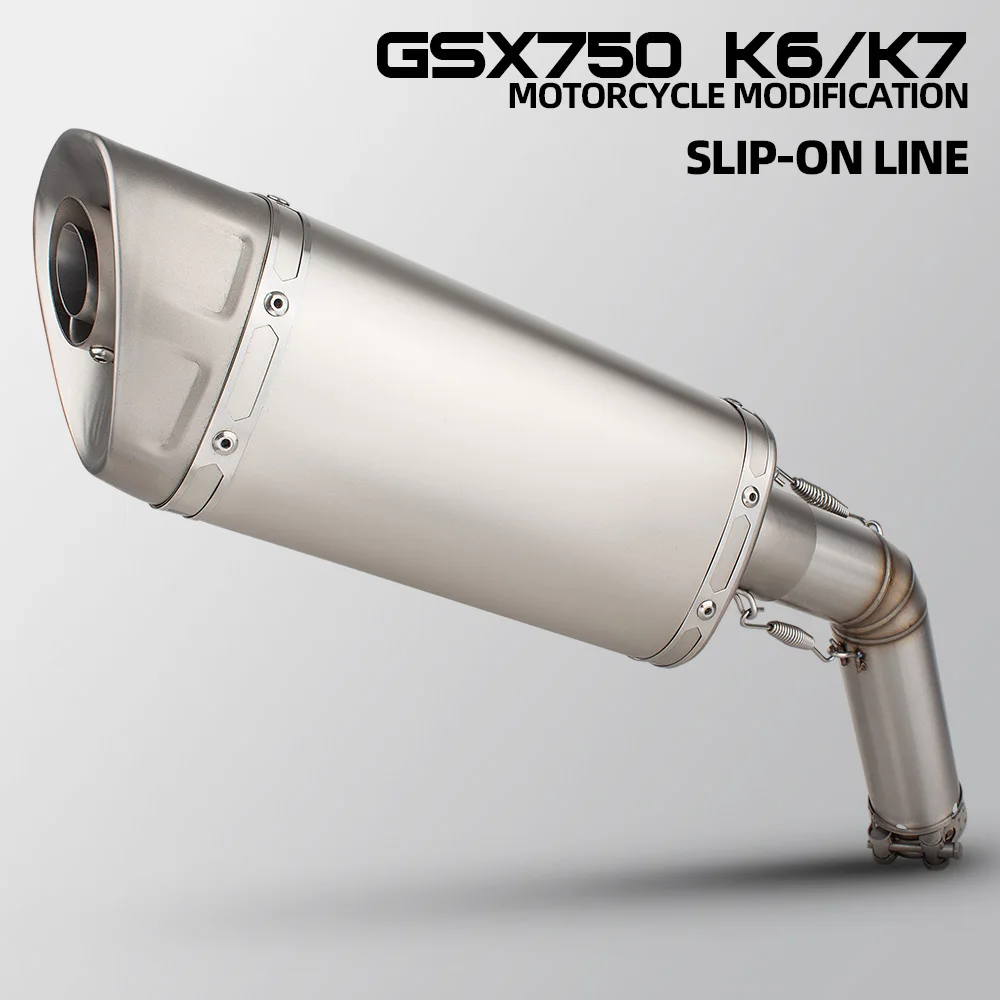 GSXR600 Exhaust Muffler For Suzuki GSXR750 GSX-R600/R750 K6 K7 2006 2007 Motorcycle Slip on Line Exhausts Pipe Racing Tail Tube