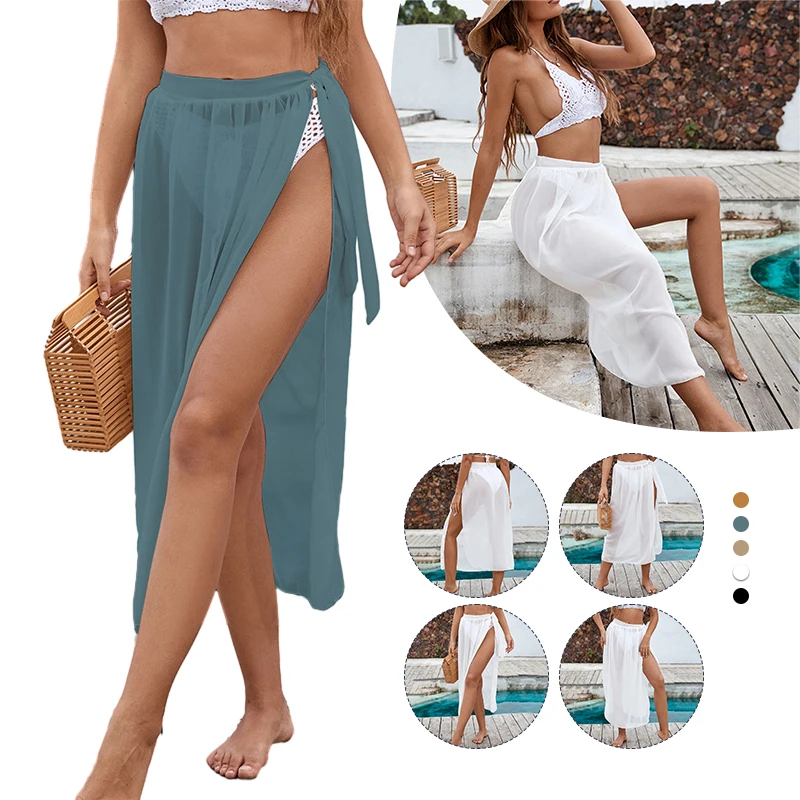 

Women Elegant Sexy Ruched Long Dresses Beach Party Holiday Summer Outfits Split Drawstring Maxi Dress