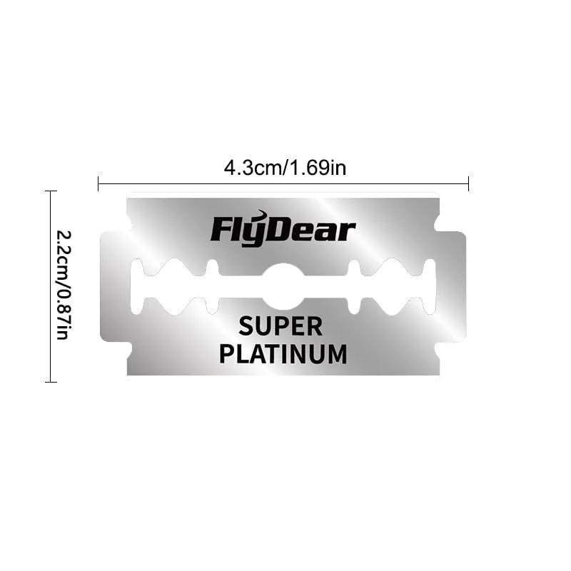 100pcs Manual Razor Blades Stainless Steel Double-sided Blade for Men's Face Tattoo Eyebrow Trimming Blade