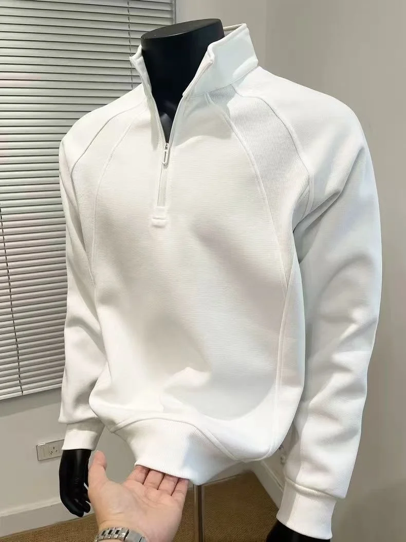 Hoodies Masculinos Sem Capuz com Zíper para Esportes, Atividades Físicas, Exercícios, Treinamento, Performance, Corrida, Jogging e Ciclismo