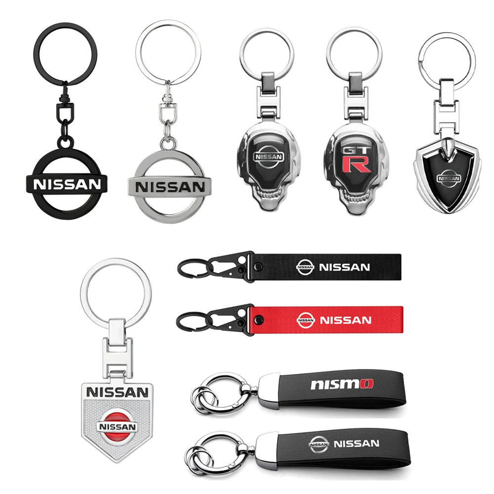 Car Styling 3D Metal Badge Key Holder Key Chain KeyRing Key Decoration For Nissan X-trail Qashqai Note Juke Sentra Patrol Navara