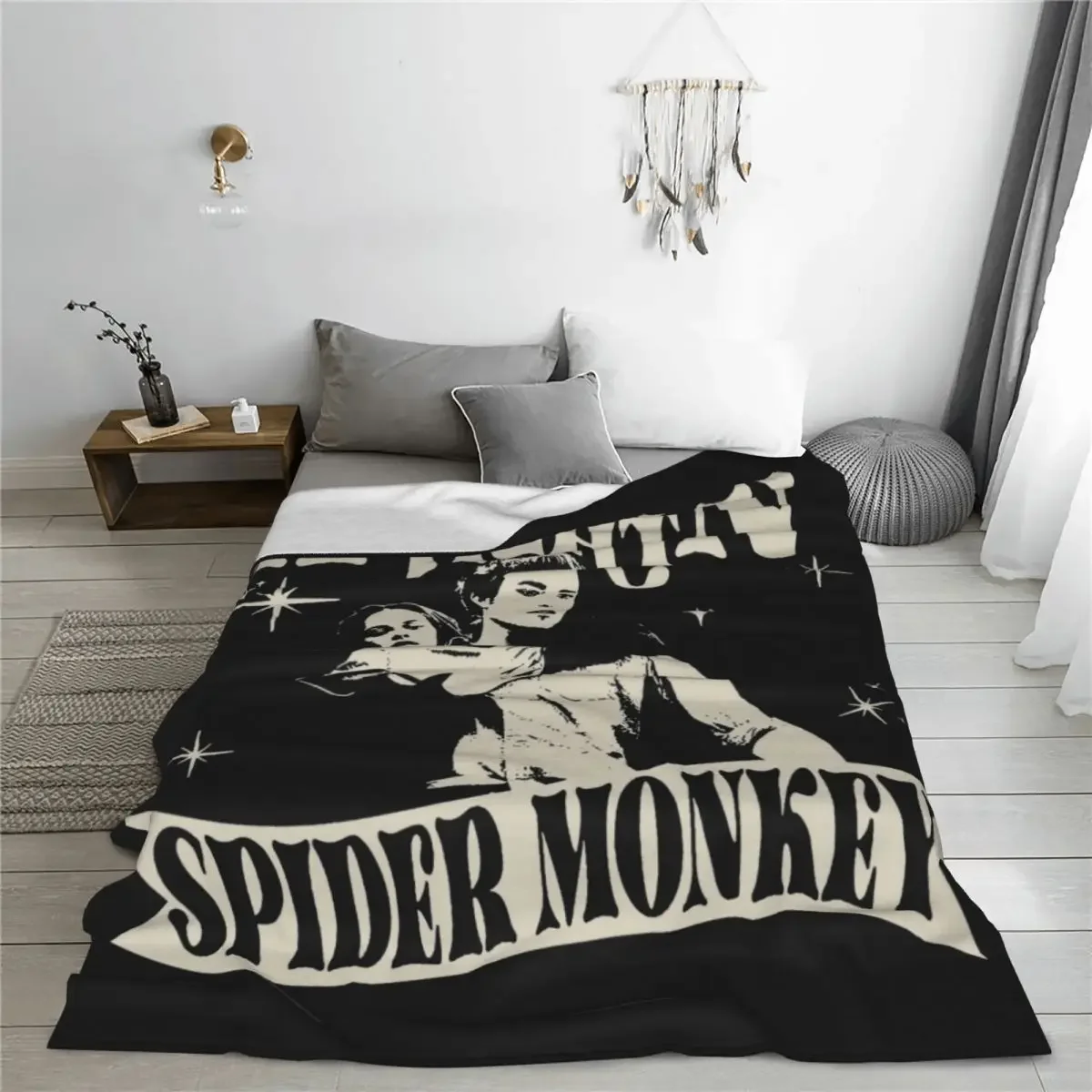 Hold On Tight Spider Monkey Twilight Blanket Coral Fleece Plush Spring/Autumn Super Warm Throw Blankets for Bed Office Quilt