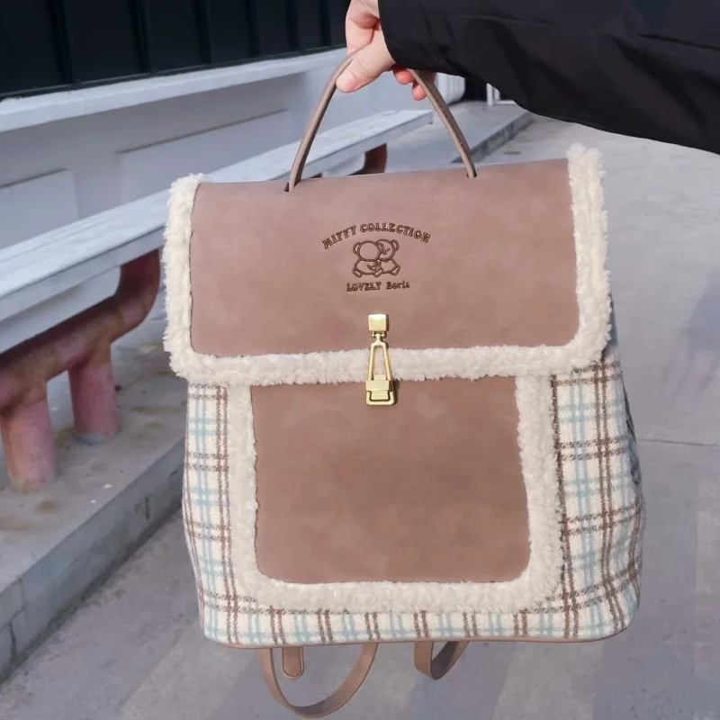 

Miffy Double Shoulder Bag New Style Backpack With Retro College Large Capacity Backpack Charm Collectible Gift Series Ornaments