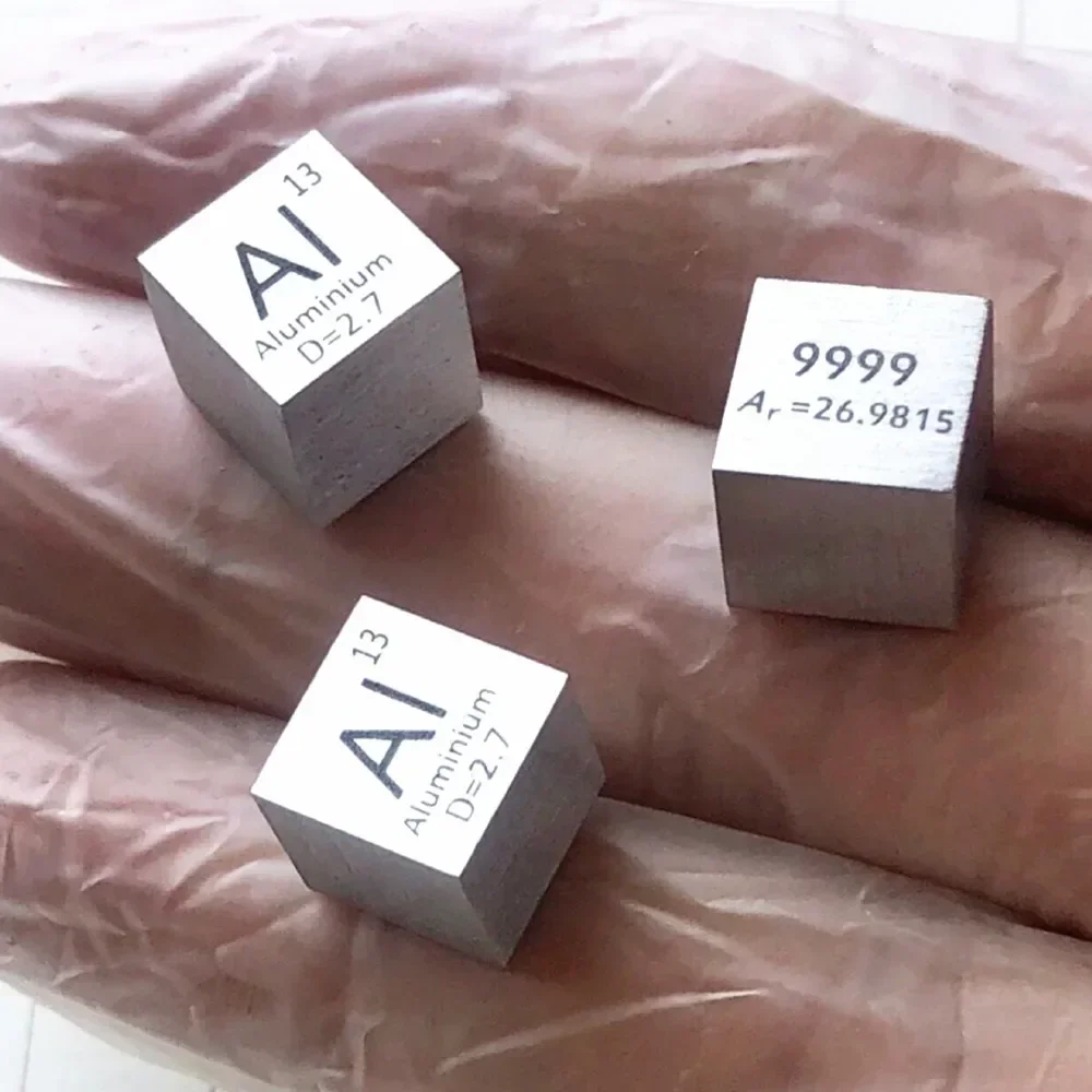 Pure 99.99% AI Aluminium Cube Block Bulk Periodic Table of Rare Earth Metal Elements for Research lab industrial Collection