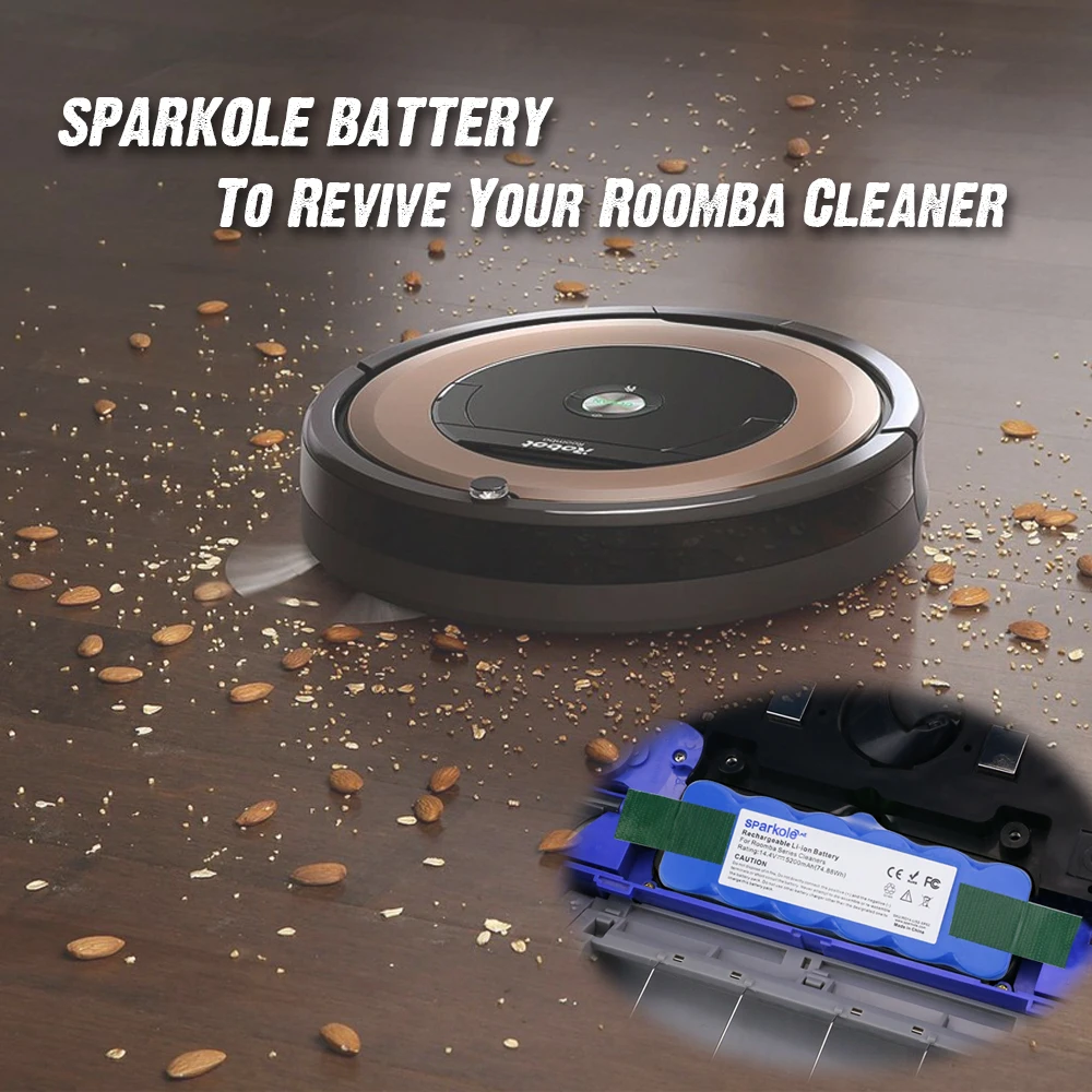 Sparkole 14.4V 5200mAh akumulator litowo-jonowy do iRobot Roomba 500 600 700 800 serii 521 555 620 630 650 760 770 780 870