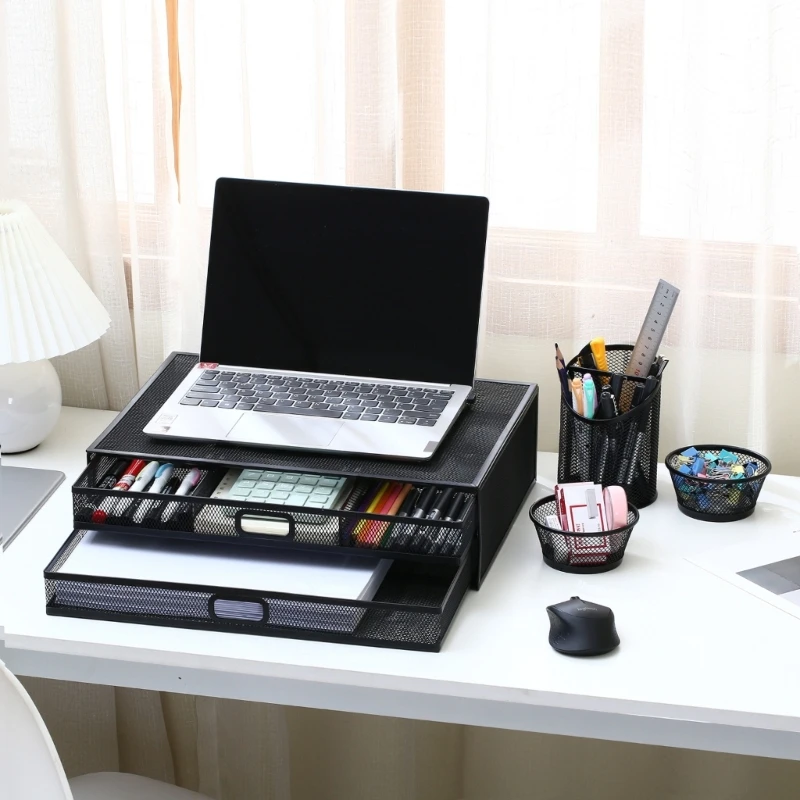 Suporte para gaveta armazenamento embutida, organizadores tablet telefone Stand Holder para impressoras