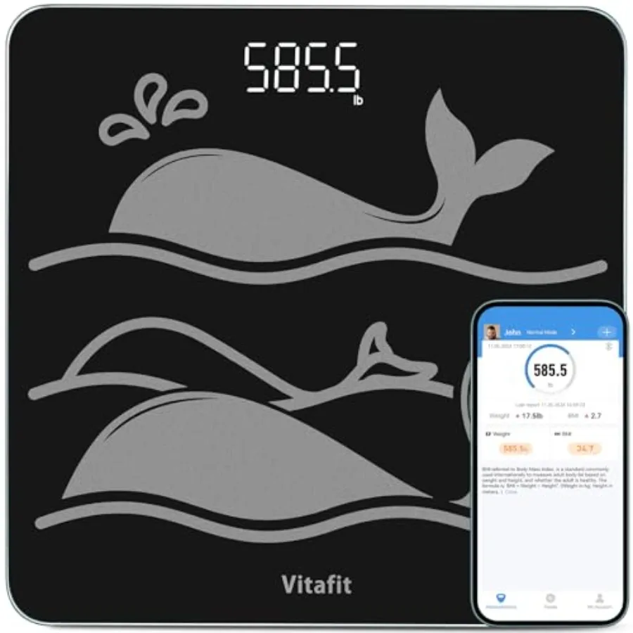

Весы напольные Vitafit Amazing 600 фунтов (до 272 кг) с высокой точностью до 0,1 фунта, гарантированная точность от профессионального производителя с 2001 года, большая платформа