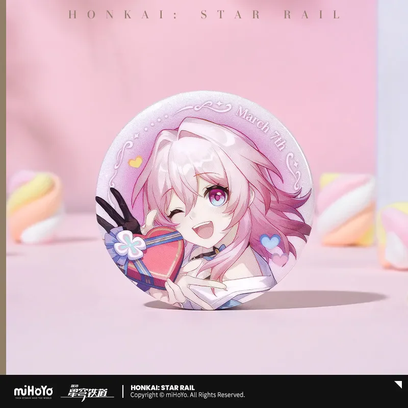 [ของแท้] Honkai Star Railอย่างเป็นทางการMerch miHoYo Original YZTGW Series Badge Dan Heng Gepard Jingหยวนมีนาคม 7thเข็มกลัดXmasของขวัญ