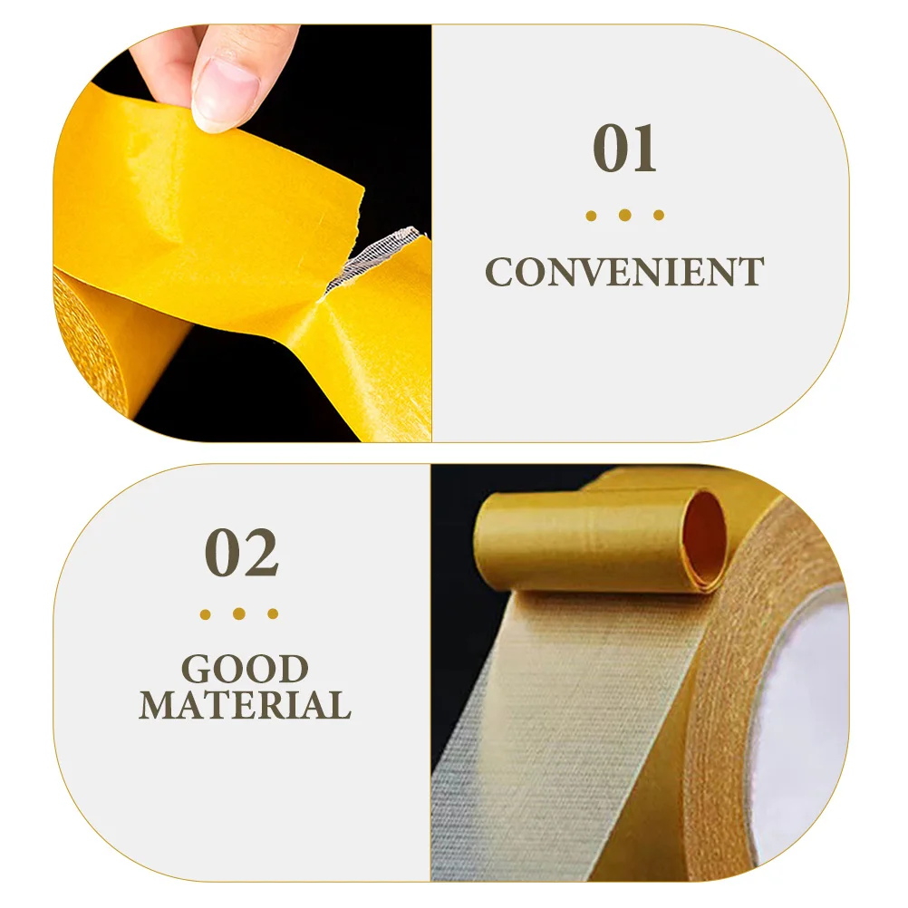 2 pezzi di nastro biadesivo in tessuto 5 cm x 10 m ad alta viscosità per tappeti resistenti nastro adesivo sigillante riparazione multiuso