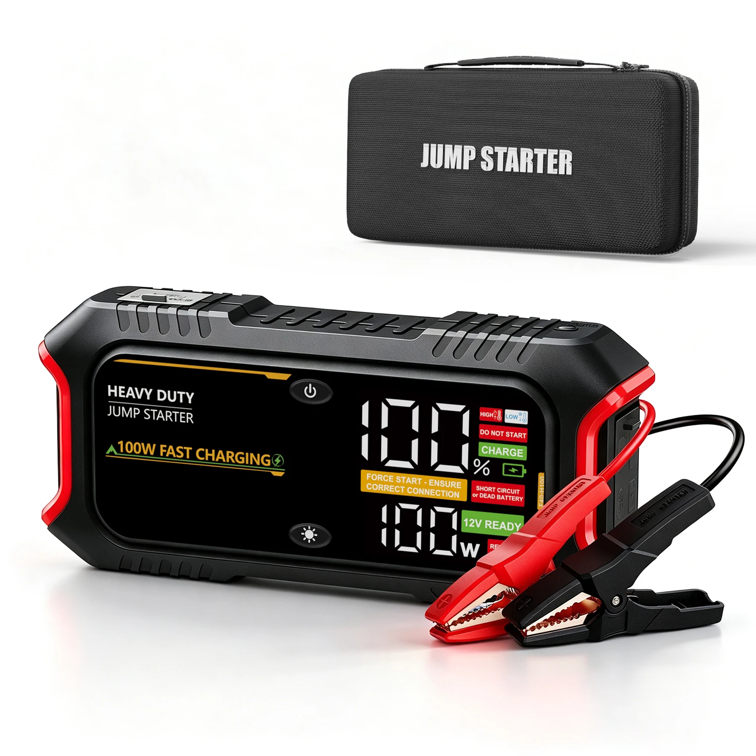 Chinese Factory Vehicle Jump Starter with Detachable Battery 5000A 12V Booster Pack with Force Start and Smart Safety Protection