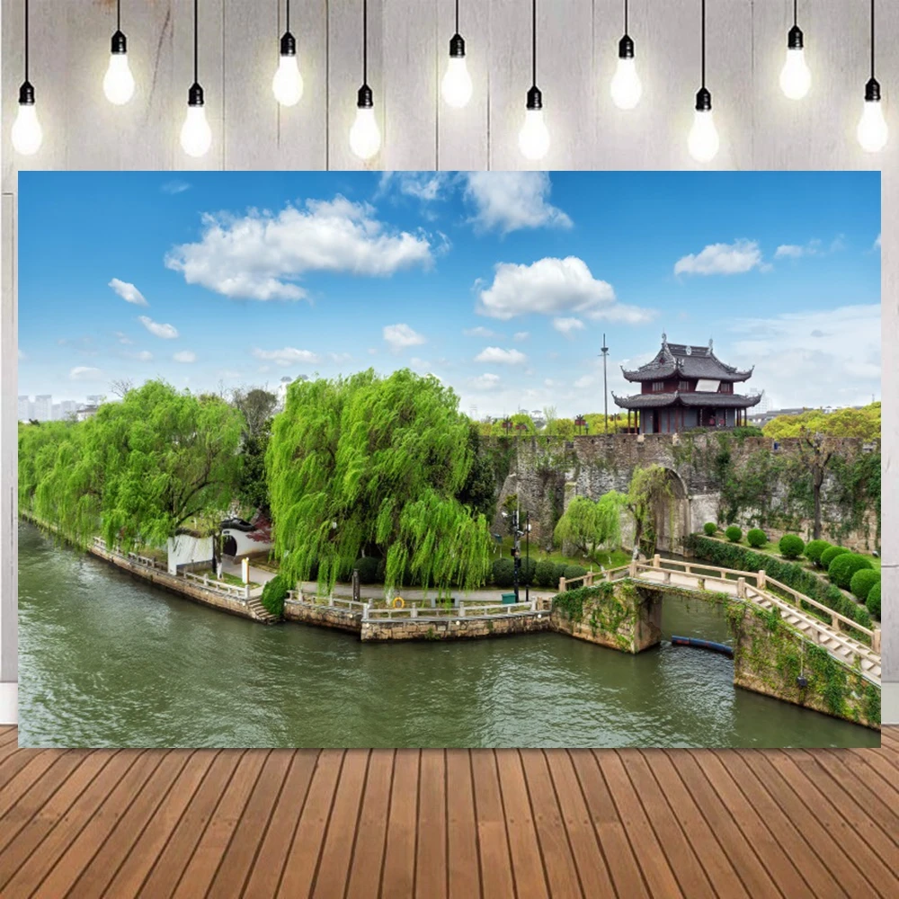 الكلاسيكية الصينية المناظر الطبيعية التصوير خلفية جدار عظيم البحيرة الغربية السياحية بقعة السفر صورة ديكور المنزل صورة خلفية #2