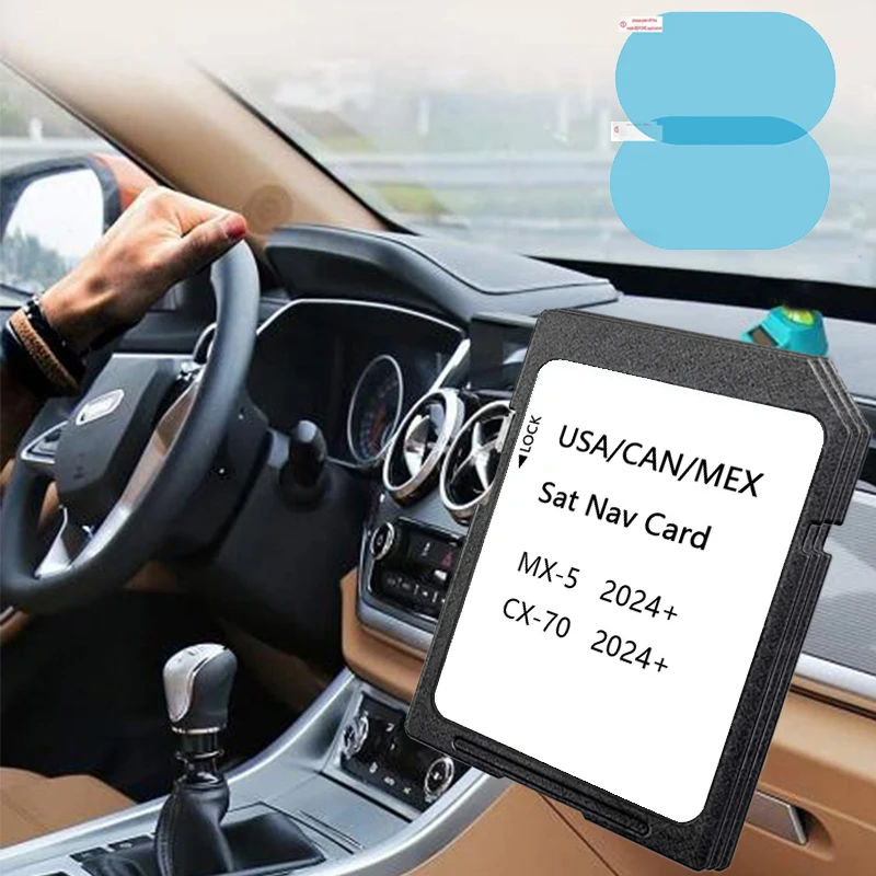 for Mazda CX70 MX5 Car Media Connect 1 system Update 2024 Version USA / Canada / Mexico Maps Navigation 16GB SD Card GPS