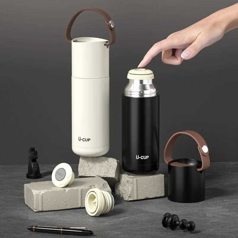 Insulated Coffee Mug Portable Stainless Steel Water Bottle Travel Thermal Tea Cup Hot Cold Water Thermos Bottle Vacuum Tumbler