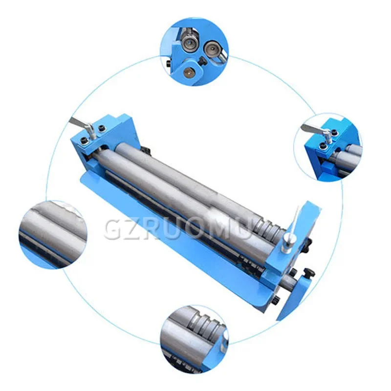 SJ300 Manual Iron Sheet Reel Machine12 inch Copper Aluminum Steel Coil Bending Equipment Metal Roller Sheet Roll Forming Machine