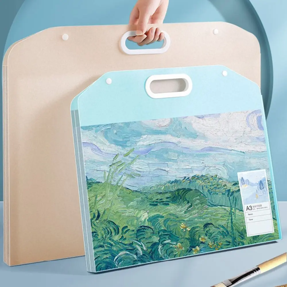 คุณภาพสูง A3/4K แฟ้มโฟลเดอร์แบบพกพากันน้ําอัลบั้มภาพ 4K/8K/16K กระดาษ Organizer ของขวัญนักเรียน