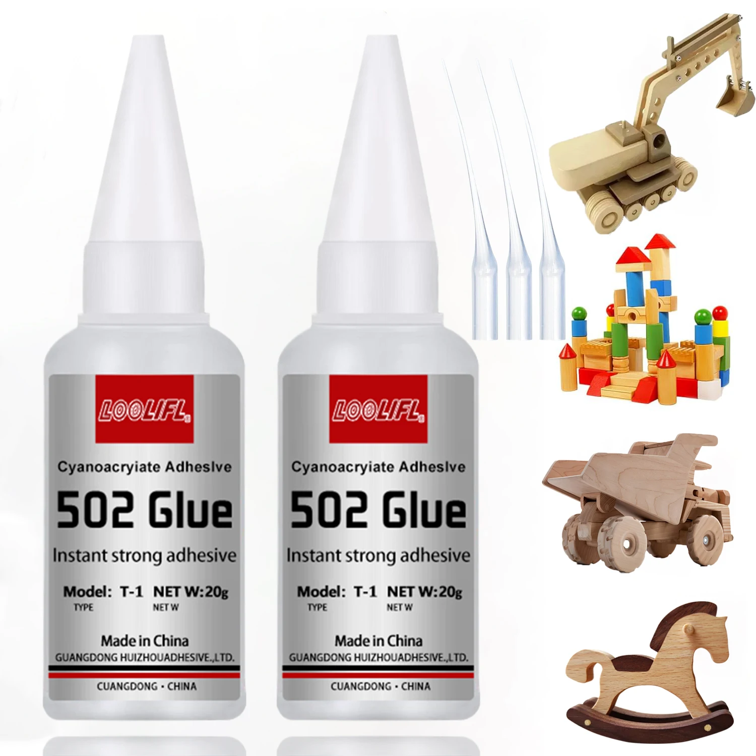 Супер клей LOOLIFL502-20 г, прозрачный клей подходит для ремонта пластиковых игрушек, поделок своими руками, автомобилей, изготовления моделей, быстрого крепления 1-5 шт.