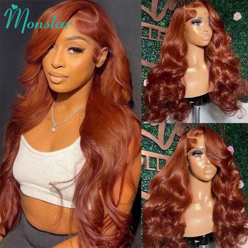 Ginger Copper Lace Front Wig Human Hair 613 Hd Lace Frontal Wig 13x6 Body Wave Orange Ginger Color Brazilian Hair Wigs For Women