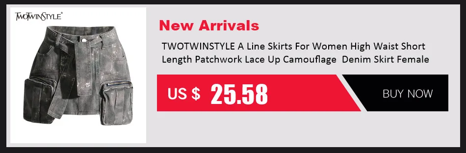 TWOTWINSTYLE Patchwork Ribbons Denim Shorts For Women High Waist Hollow Out Casual Streetwear Short Trousers Female Fashion 2022