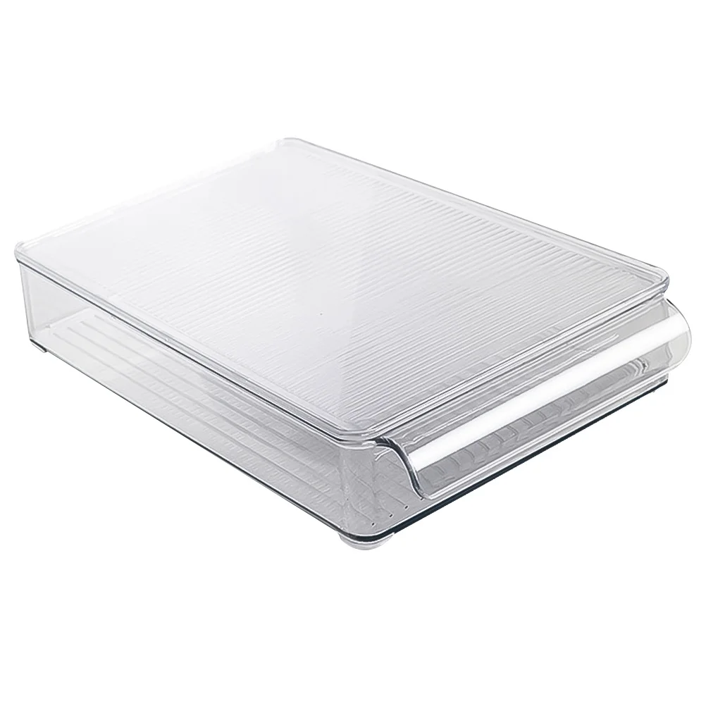 

Pet Transparent Dumplings Storage Box Household Refrigerator Organizer Lid Included Non-Slip Dumplings Holder Steamed