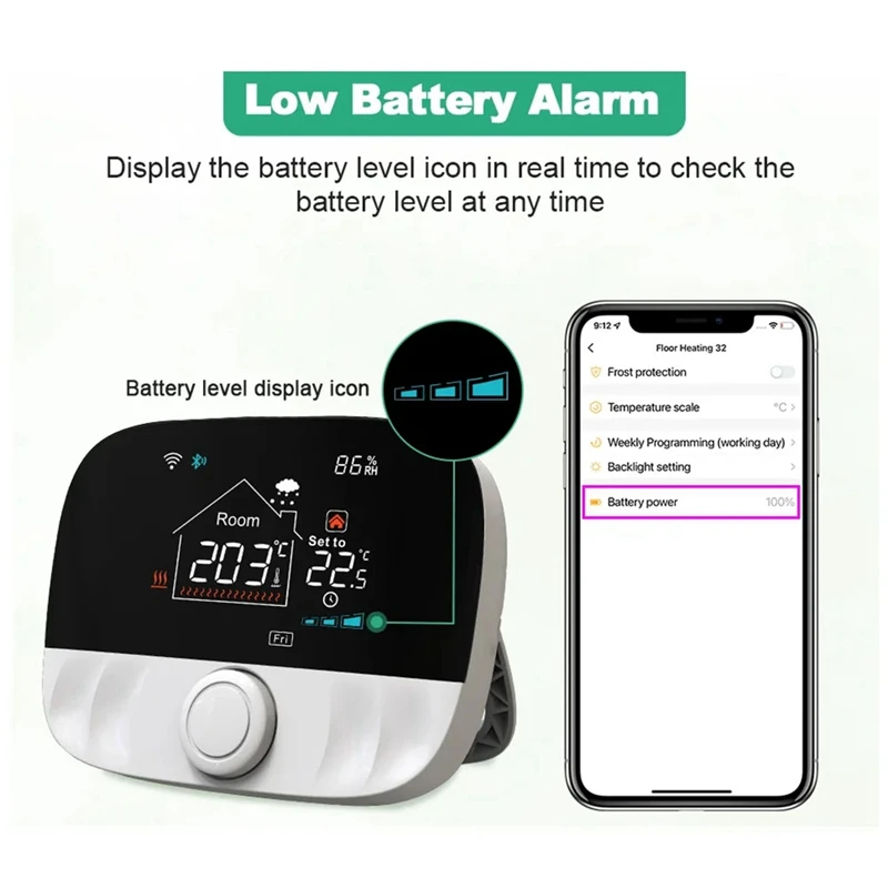 Tuya inteligente wifi termostato sem fio para caldeira a gás bateria de aquecimento rf 433mhz termostato controlador temperatura alexa