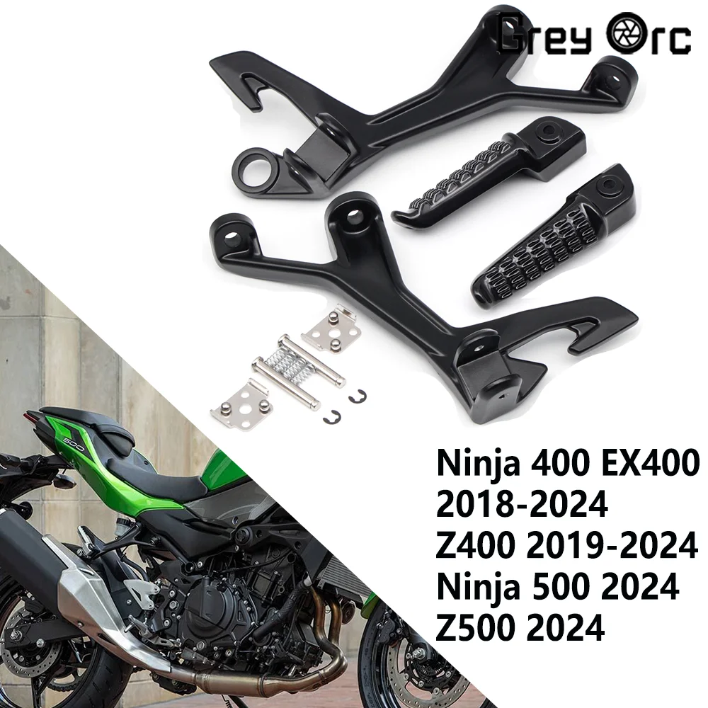 For Kawasaki Ninja400 EX400 2018-2024 Z400 2019-2024 Ninja 500 Z500 2024 Motorcycle Rear Seat Passenger Foot Pin Support Pedal