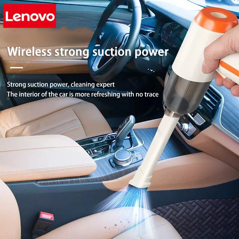 

Lenovo Car Vacuum Cleaner 21kPa Suction Type-C Charging 5-Stage Filtration 2400mAh Home Wireless Vacuum Cleaners Washable