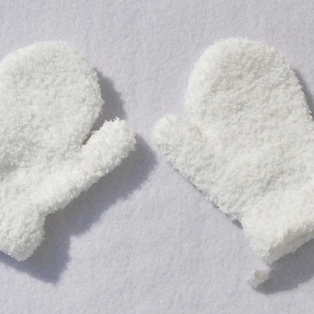 

6 пар детских зимних перчаток, теплые вязаные варежки с полным покрытием, защитные перчатки для рук, варежки для использования в холодную погоду, варежки для детей