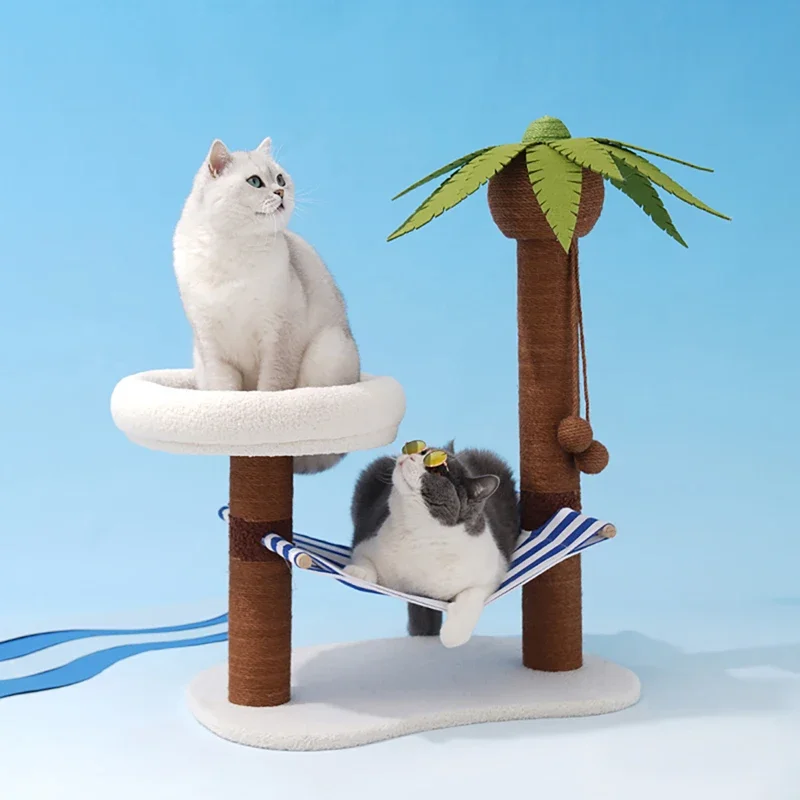 Drop Shipping Cat Tree Tall Tower with Large Cat Condo Cozy Perch Bed Scratching Posts Cat Toys