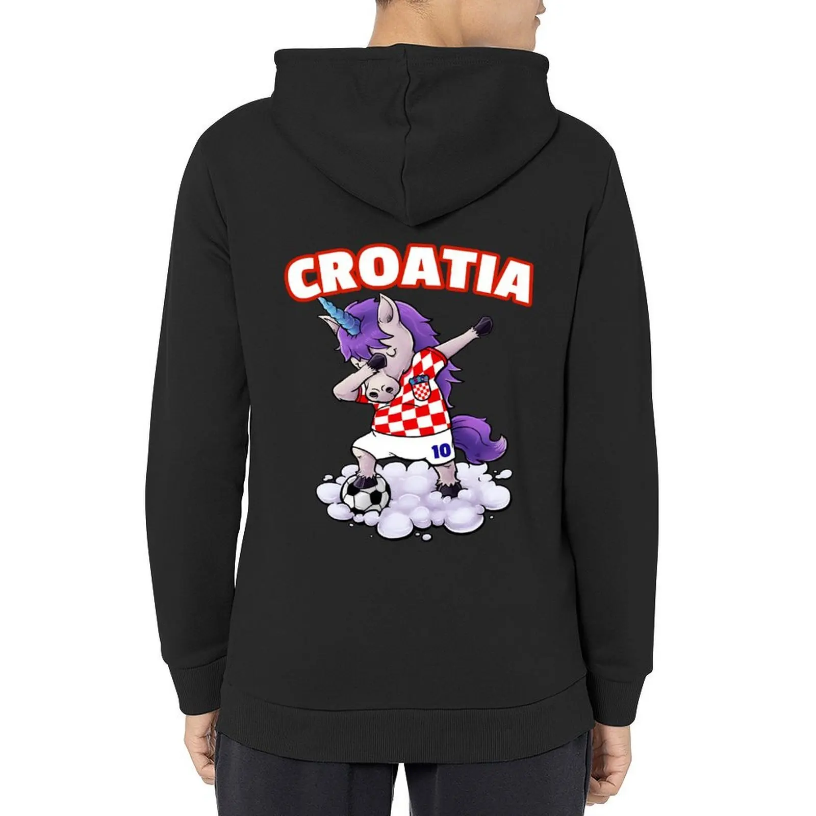 

Dabbing Soccer Unicorn Funny Croatia Soccer Kids - Croatian Football Hoodie winter clothes clothes for men hoodie