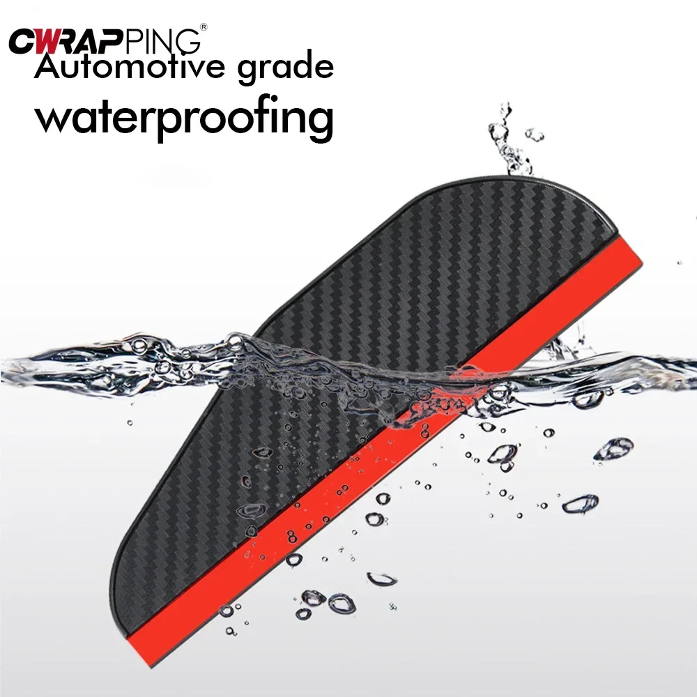 2PCS Carbon Fiber Rearview Mirror Rain Guards - Anti-Glare Sun Visor Cover for Clear Vision for Universal Car Mirror Accessories image 4