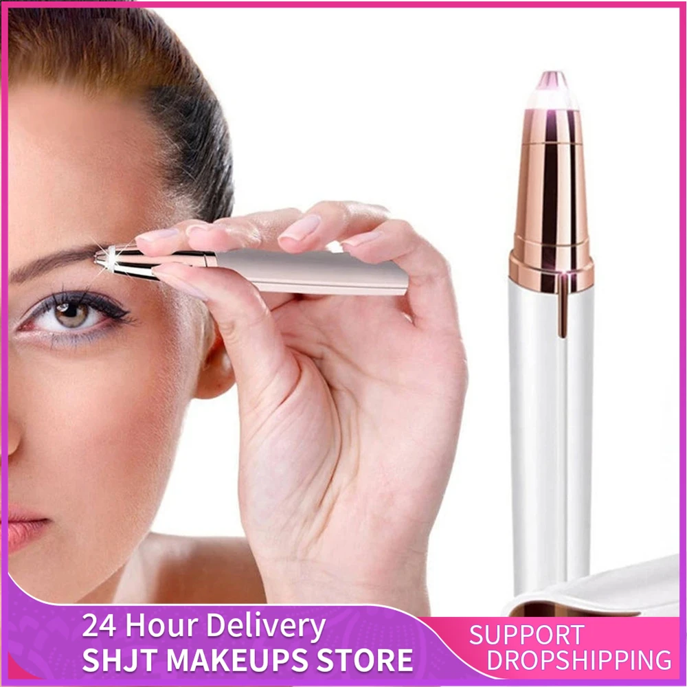 Electric Eyebrow Trimmer Women\'s Eyebrow Pencil Automatic Eyebrow Knife Facial Hair Removal Beauty Trimmer Lipstick Shaver