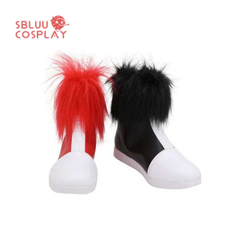 

SBluuCosplay Clown женские черные, красные туфли для косплея, сапоги Джокера на заказ