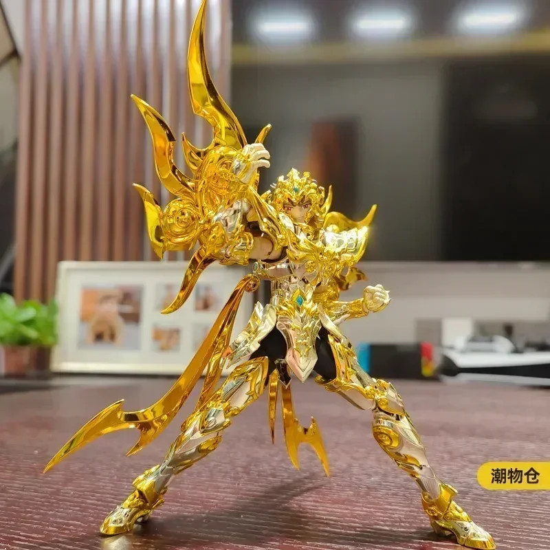 2024 Saint Seiya Action Figure In Stock Toypoint Myth Cloth Ex Leo Aiolia With Totem Object Knights Birthday Surprise Toy Gift