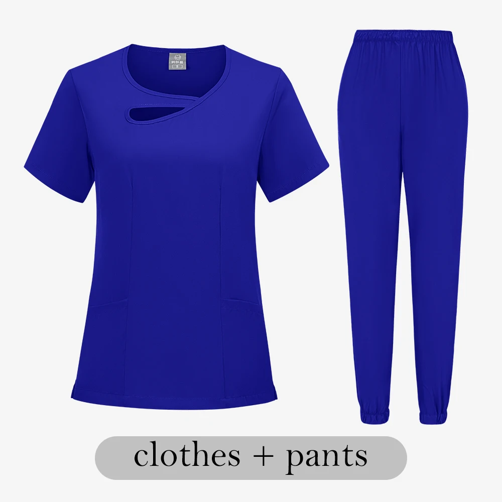 Conjunto de enfermagem novo estilo vestido cirúrgico pet hospital médico enfermeira médica conjunto uniforme trabalho salão beleza clínica camisa e calças