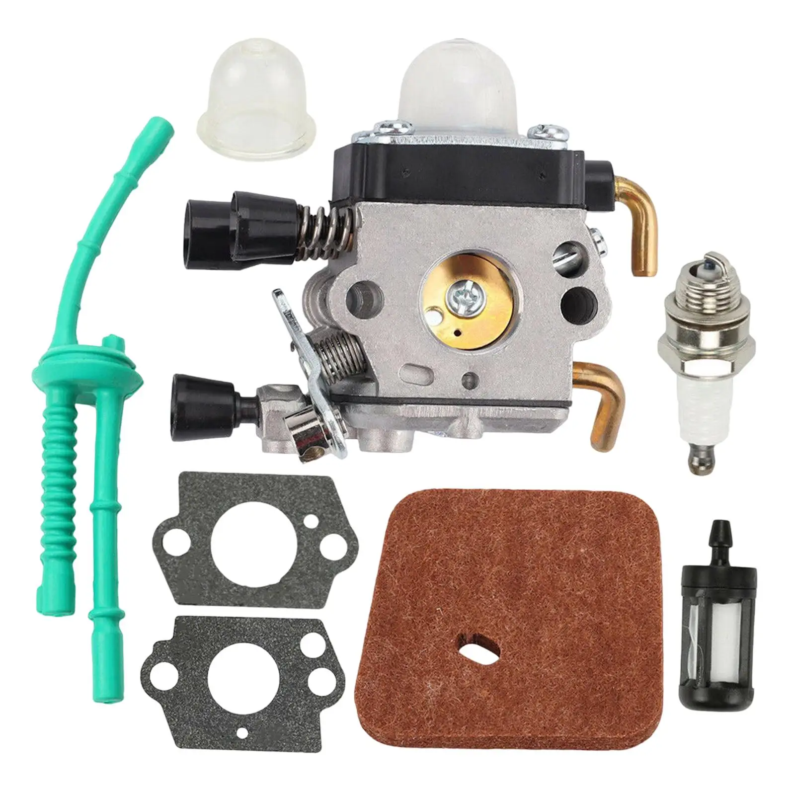 Carburateur avec 2 Ampoules d'Apprêt et Kit de Ligne de Carburant, pour Sthil FS38 HL45 FS55C