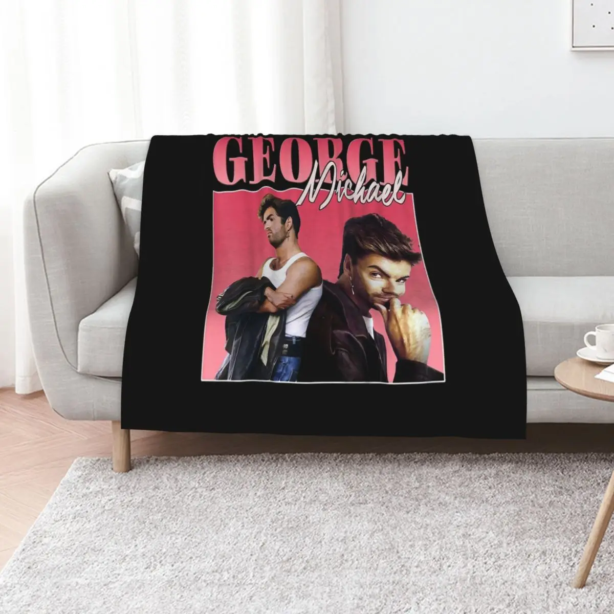 Retro George Michaels Love Music Legends Live Forever Classic Throw Blanket Blankets For Sofas funny gift For Baby Blankets