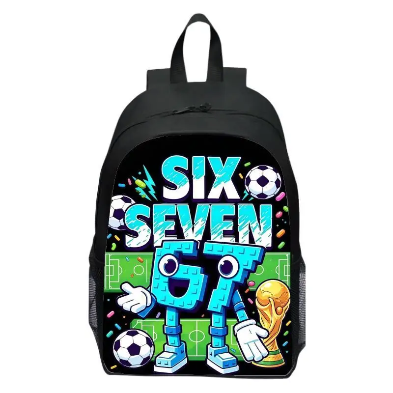 Six Seven67 meme football children's backpack, student backpack, kindergarten new lightweight large capacity backpack