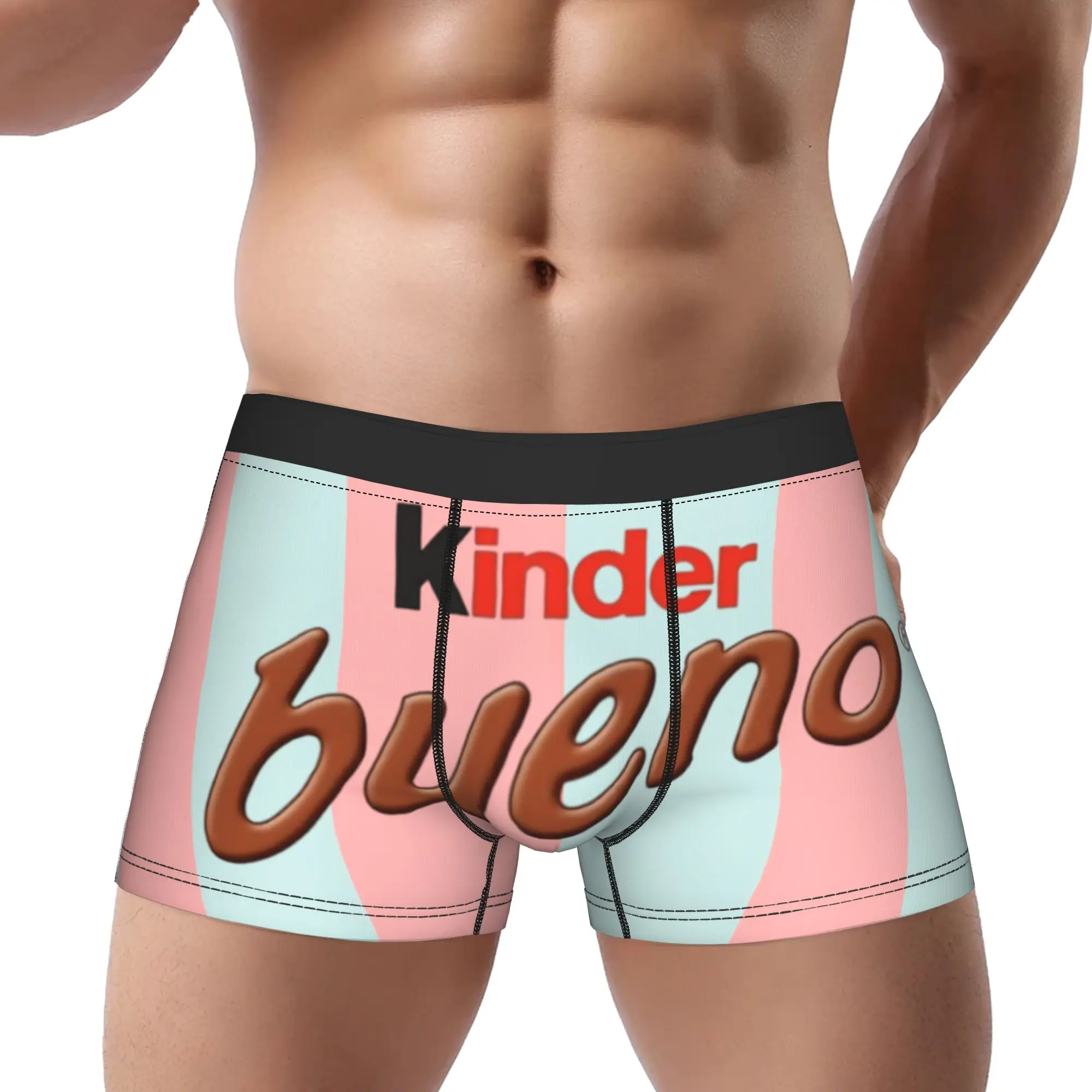 

Трусы для взрослых 18+, с логотипом Kinder Bueno, мужские трусы, сексуальные шорты, боксеры, мужское нижнее белье.