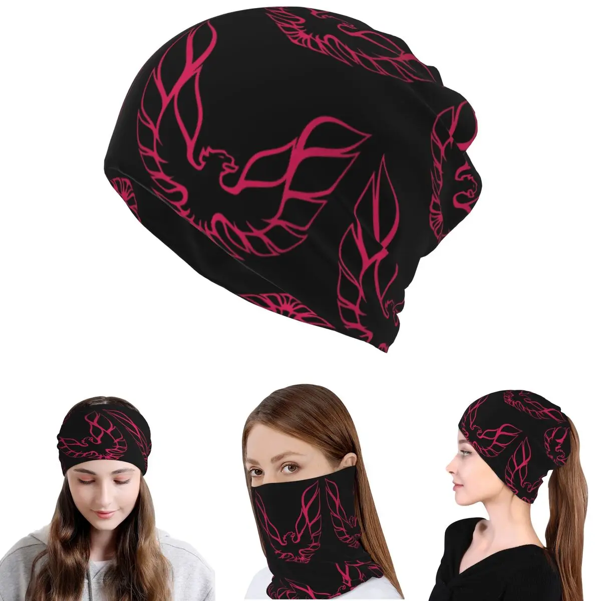 

Trans Am Firebird Bandit Golden Bandana Neck Cover Mask Scarf Warm Headband Beanies Hat for Men Women Adult Winter