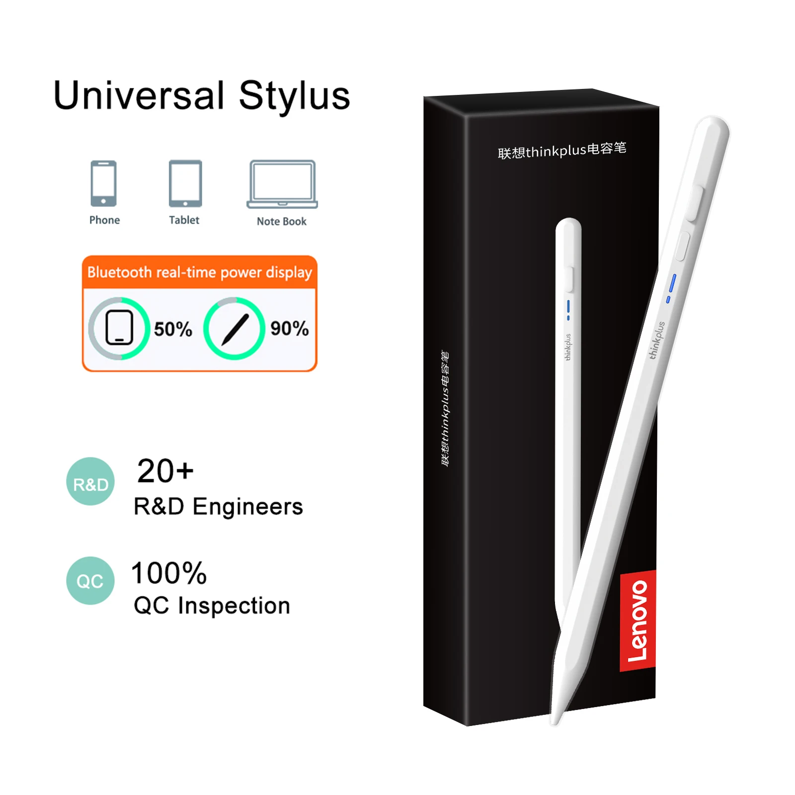 

Lenovo Universal Stylus Pen For Tablet Android ios iPad Accessories Drawing Tablet Capacitive Screen Bluetooh pen 17BL