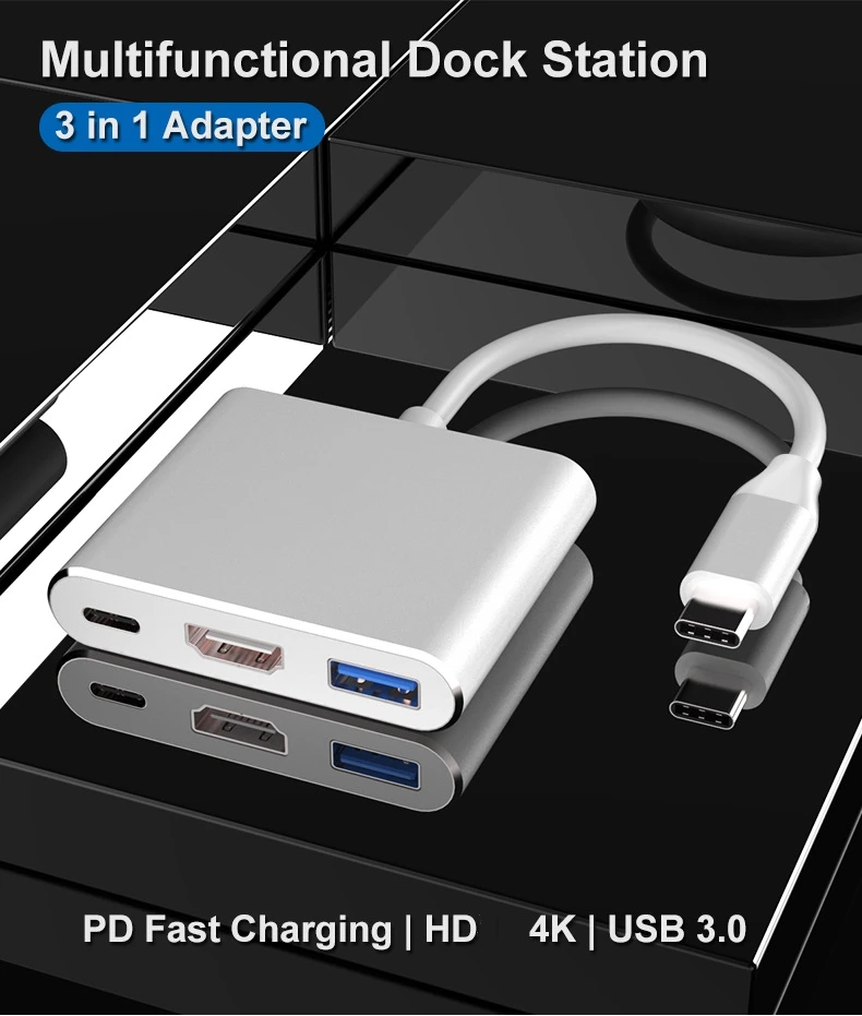 HUB di tipo C adattatore compatibile da 4K a HDMI per Nintendo Switch convertitore Video HD 1080P adattatore di ricarica PD 3.0 per MacBook Pro